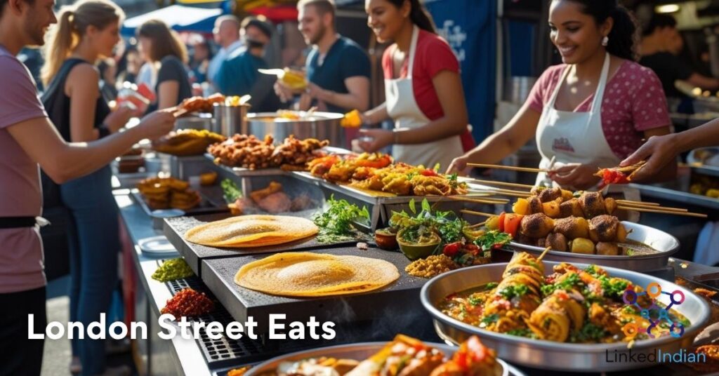Exploring London's vibrant South Asian street food scene with delicious chaat and snacks.