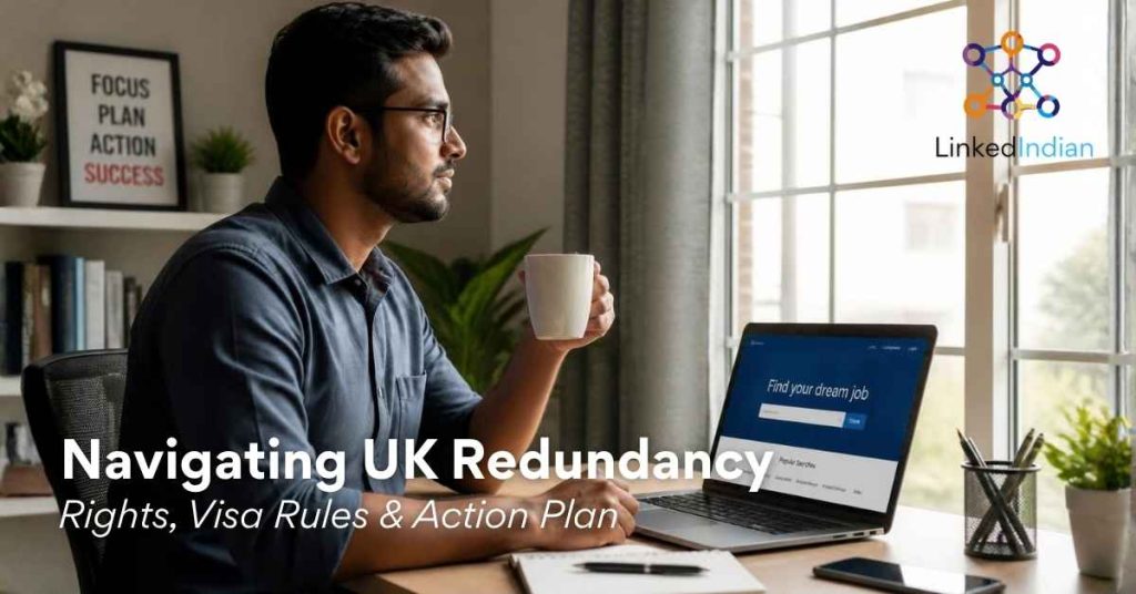 Indian professional in the UK planning next career steps after redundancy